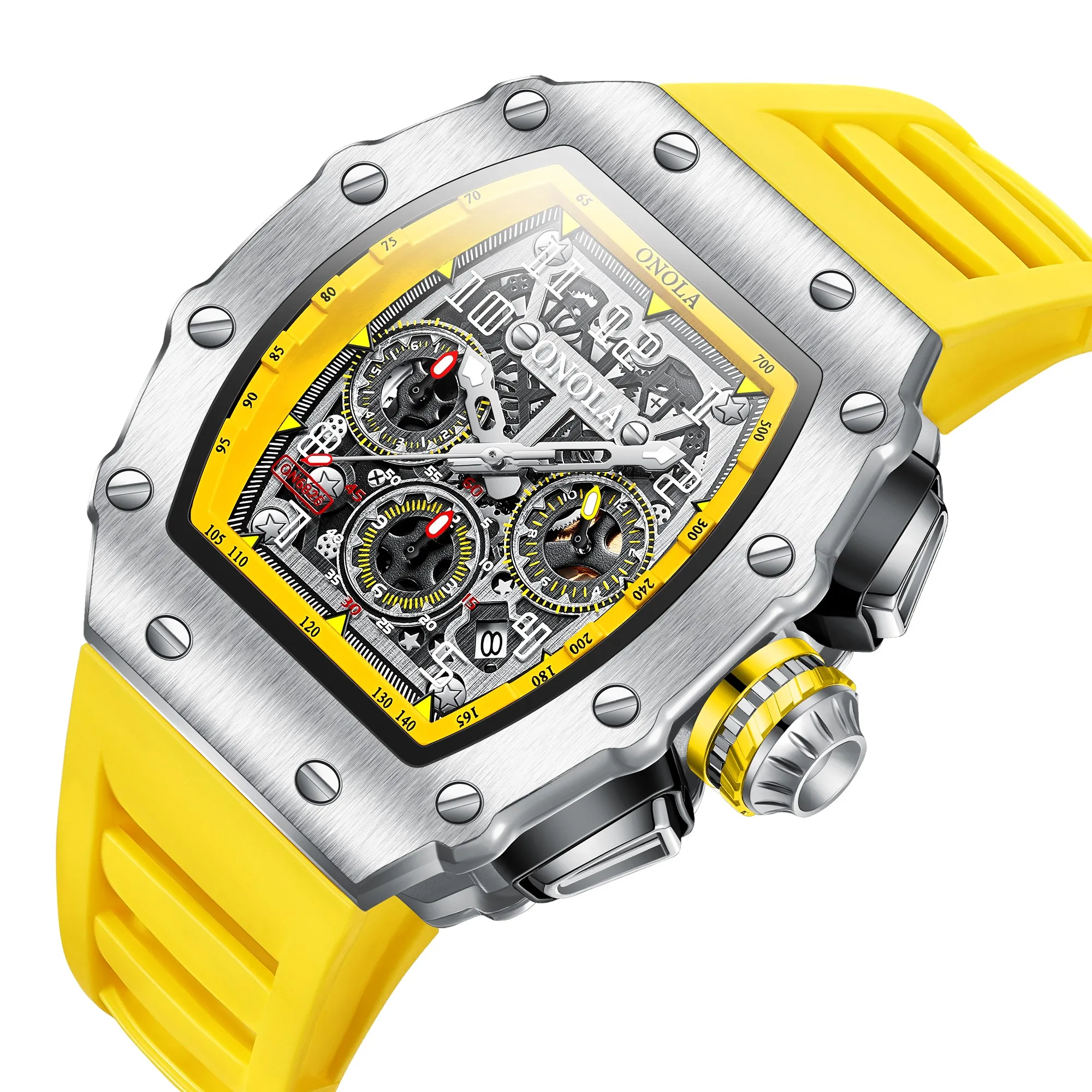 ONOLA Brand Luxury Watch Men Wrist Watches Multifunction Sports Waterproof Luminous Sports Casual Clock Men Quartz Watches Men