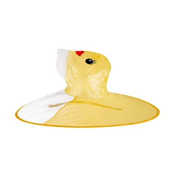

Children Rain Coat PEVA Waterproof Cute Duck Hooded Raincoat Kids Rainwear Poncho for Boys Girls TUE88