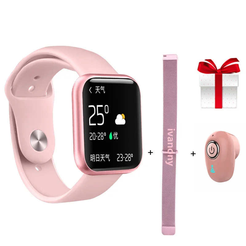 

Smart Watch Women Fitness Bracelet With Pressure Measurement Heart Rate Smart Bracelet Fitness Tracker Health Wristband +Gift