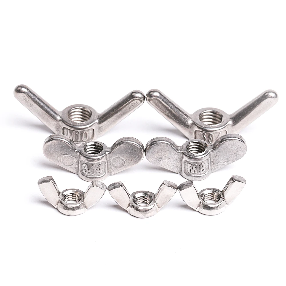 Details about   A4 Stainless Steel Butterfly Nut M3 M4 M5 M6 M8 M10 Ears Nuts Handle Hand Screw 
