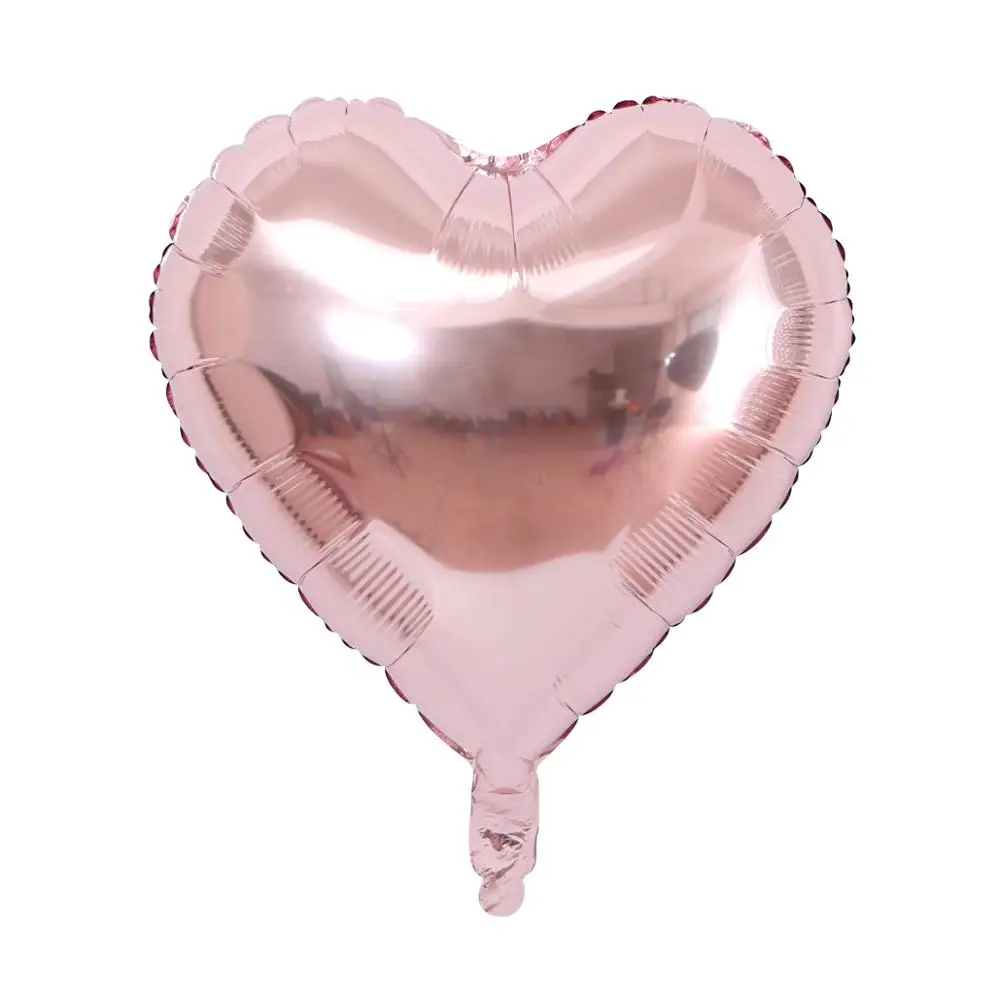 rose gold 10 шт. 18 дюймов фольгированные воздушные шары в форме сердца с надписью Love Shap на день рождения, вечеринку, свадьбу, воздушные шары с гелием для украшения, супер-размер, воздушный шар для свадьбы - Цвет: rose gold