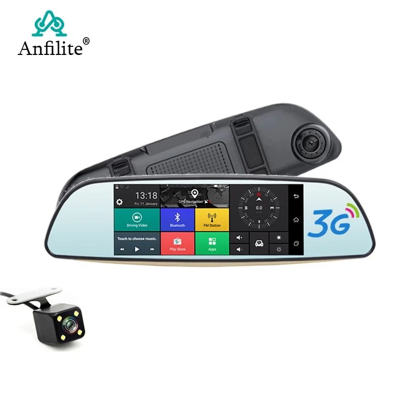 Anfilite E515 6 5 &quot3G Wifi Автомобильный видеорегистратор зеркало заднего вида двойная