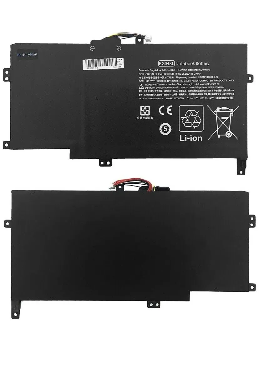 Новые оригинальные Батарея для hp ENVY 6-1000 6-1100 6-1200 Sleekbook 6 серии EG04XL 681881-121 681881-171 681881-1B1 14,8 V 60WH