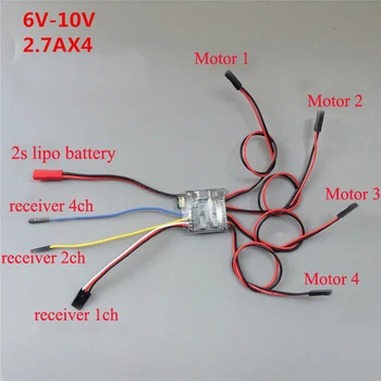 

1PC 2.7Ax4 Mecanum Wheel ESC 6V-10V GA25-370 Motor Car Chassis Electronic Speed Controller with 18 Action for DIY RC Model Parts