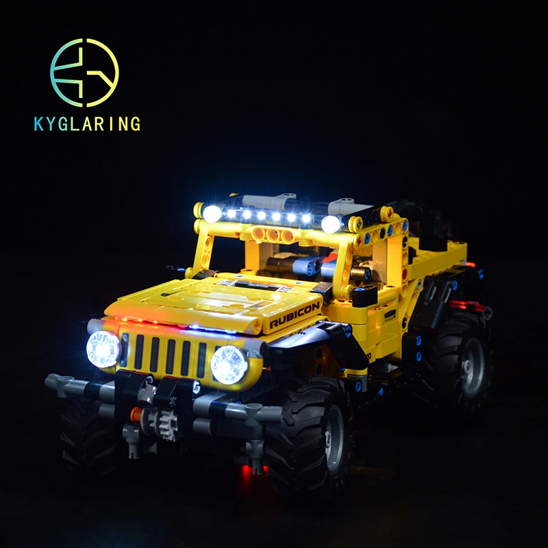 

Kyglaring Led Lighting Set DIY Toys For 42122 Technic Jeep Wrangler (Not Include the Building Blocks)