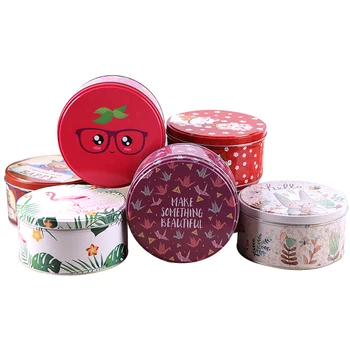 

New Fashion Cookie Tin Box Packaging Box Cake Tin Box Lucky Cat Round Candy Box Storage Box New Year Wedding & Engagement