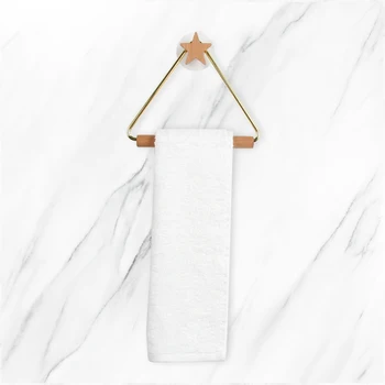 

2 Colors Bathroom Towels Napkin Rack Mural Wall Hanging Rack Bathroom Kitchen Cabinet Shelf