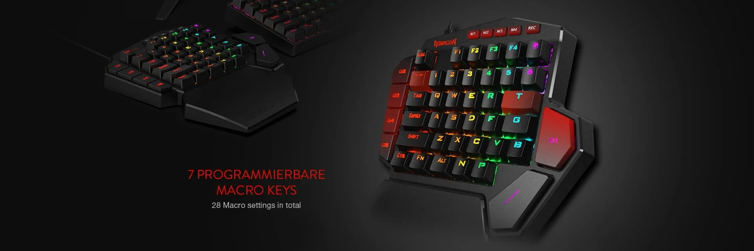rgb de uma mão 42 teclas interruptor