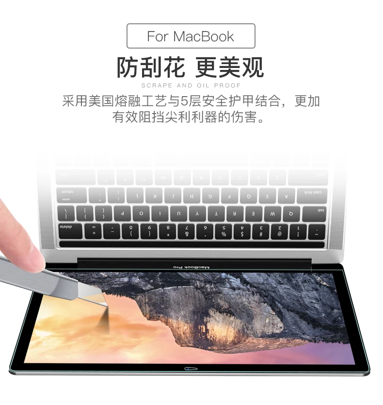 Для MacBook 12 Air 11 дюймов 9H твердость против царапин закаленная Защитная стеклянная пленка для экрана для MacBook Air 13 retina PRO 13 дюймов