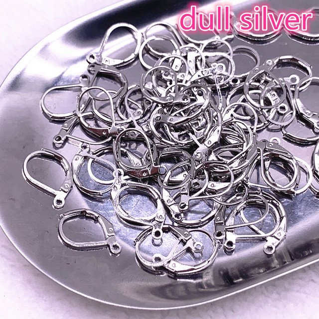 15*10mm French Lever Earring Hooks Wire Settings Base Hoops Earrings DIY Jewelry Making Supplies