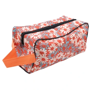 

Portable Waterproof Travel Shoe Bag Nylon Storage Bag Flower Printing Pouch Convenient Storage Organizer Shoes Sorting Zipper