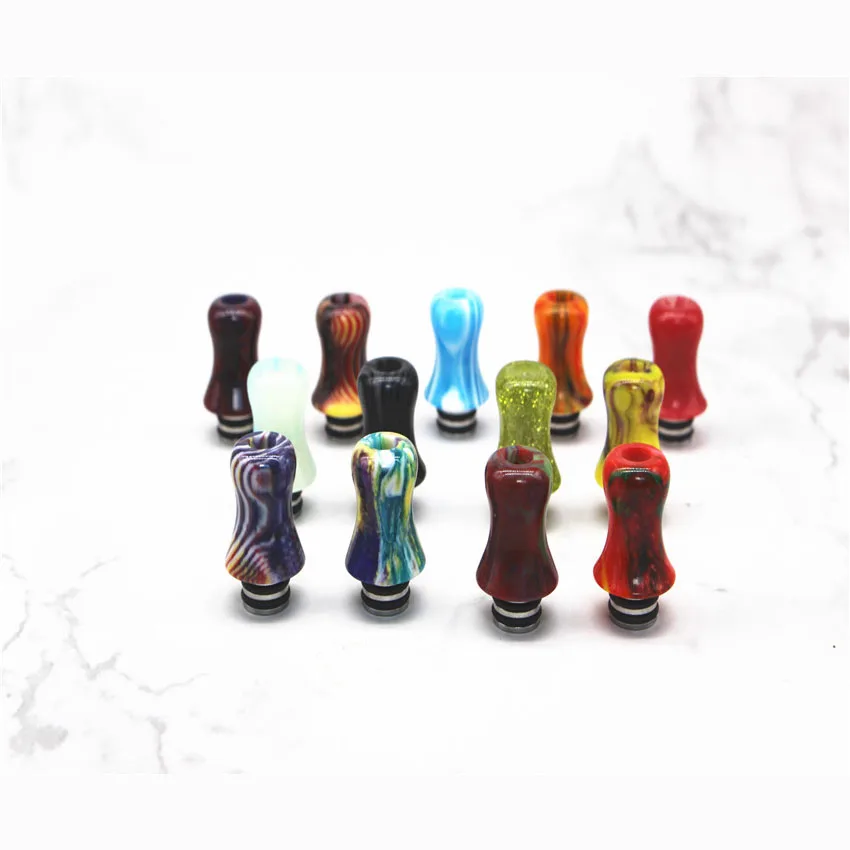 

Multiple colour Stainless Steel Resin Vase shape 510 Drip Tips