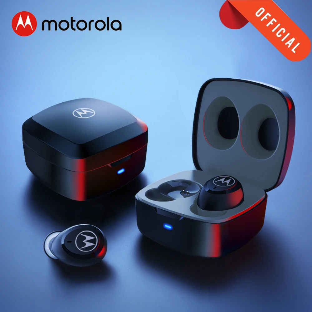 Motorola VB100 Stereo Bluetooth Earphone True Wireless Earbuds Water Resistance Touch Control Smart Voice Assistant Headset