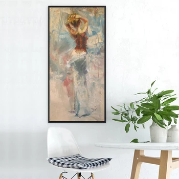 

Modern Abstract Portrait Oil Painting Wall Art 100% Hand Painting Sexy Nude Women Picture for Living Room Home Decor No Frame