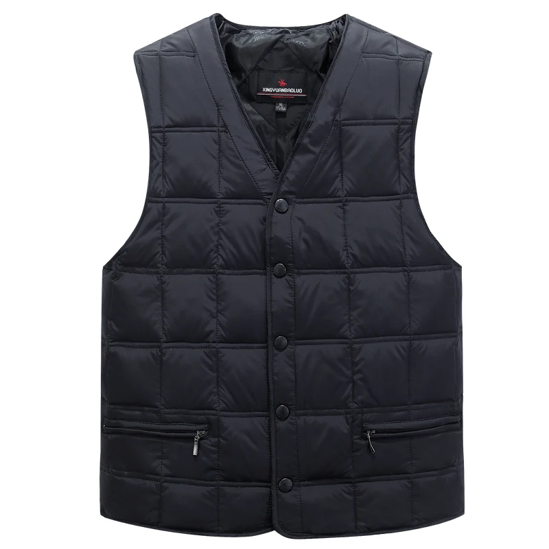 

Vest Men 2019 Autumn Warm Sleeveless Down Jacket Men Winter Waistcoat Men's Vest Fashion Casual Winter Coats Mens Plus Size