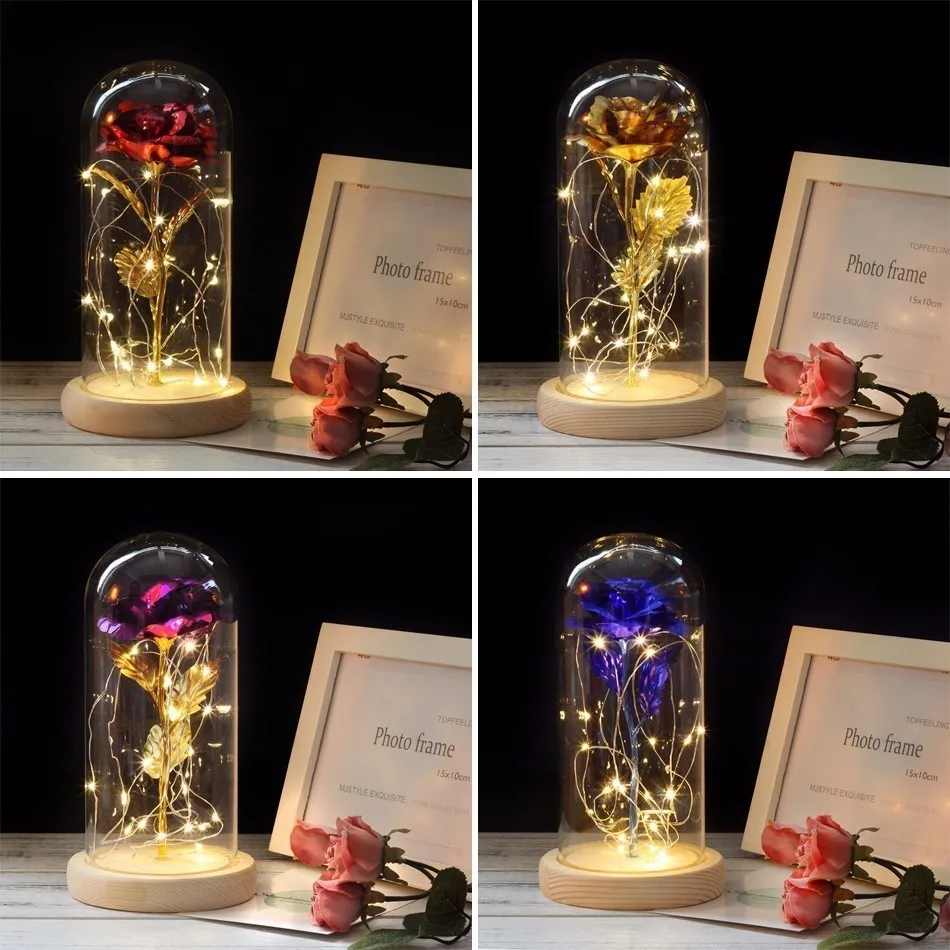 

Medium Beauty and the Beast rose, Rose in glass dome, forever rose, red rose,special romantic gift Valentines Day Gift