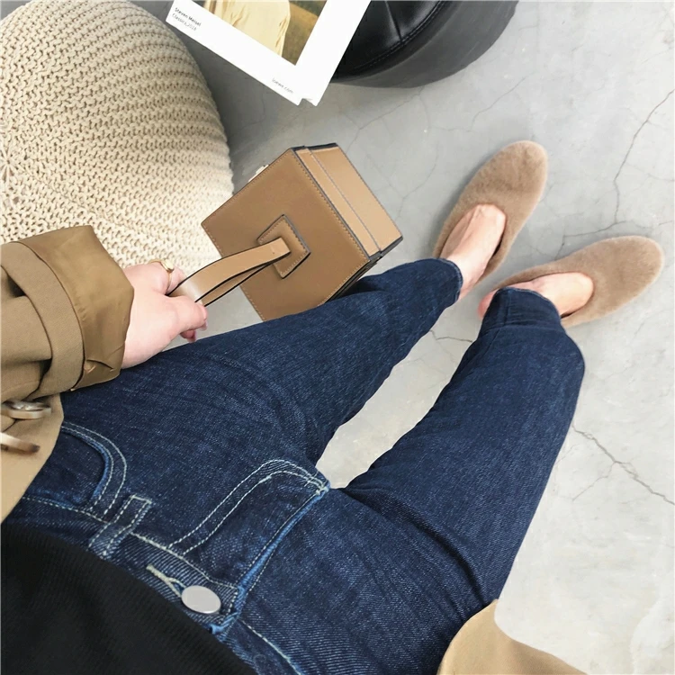 Soft High Waist Women'S Trousers Denim Loose Streetwear Jean Vintage Full Girls Jeans Woman Pants Straight Femme Pantalon Mujer