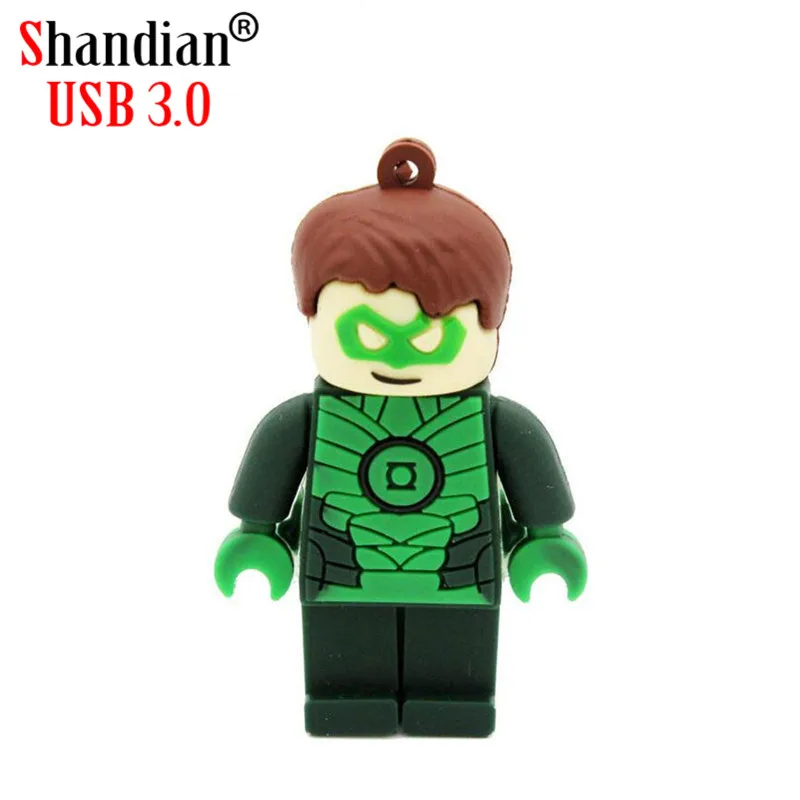 SHANDIAN USB 3 0 Оптовая Продажа палка Lego Superman Batman серия мультфильм U диск 4 ГБ 8 16 32 64 флеш
