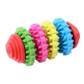 

Pet Toy Dog Toy Ball Bite-Resistant Pet Toy Rubber Gear Colorful Swivel Dog Teether Ball