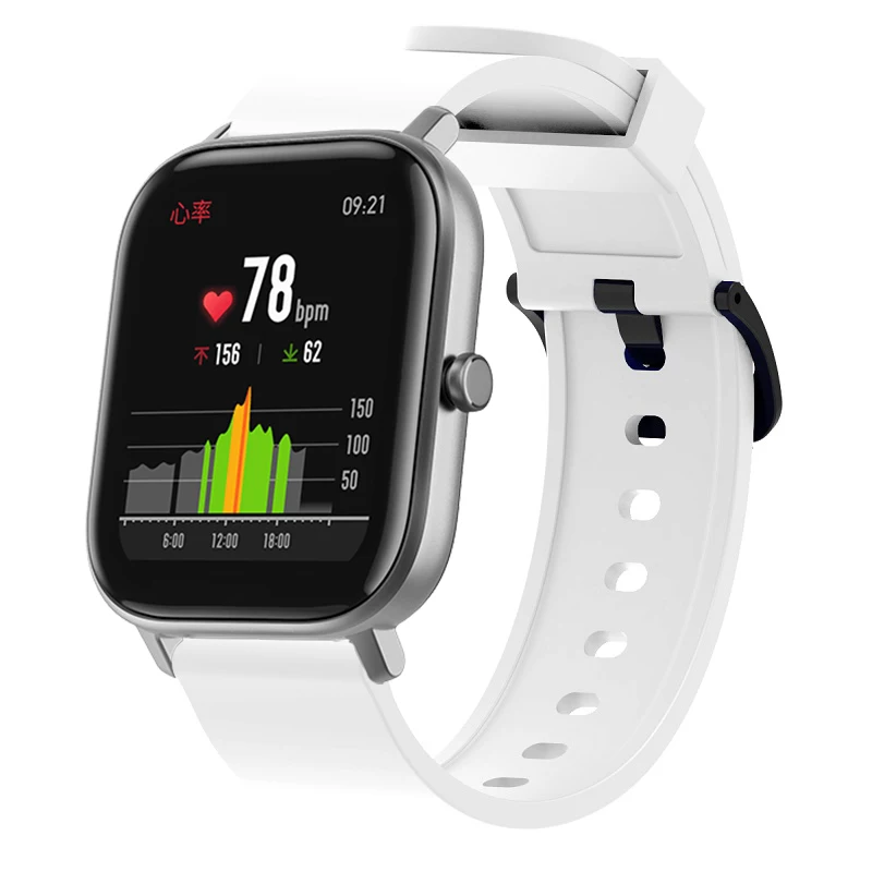 Силиконовый ремешок для Amazfit GTS/GTR 42 мм аксессуары для умных часов Bip Lite сменный ремешок для часов Correa