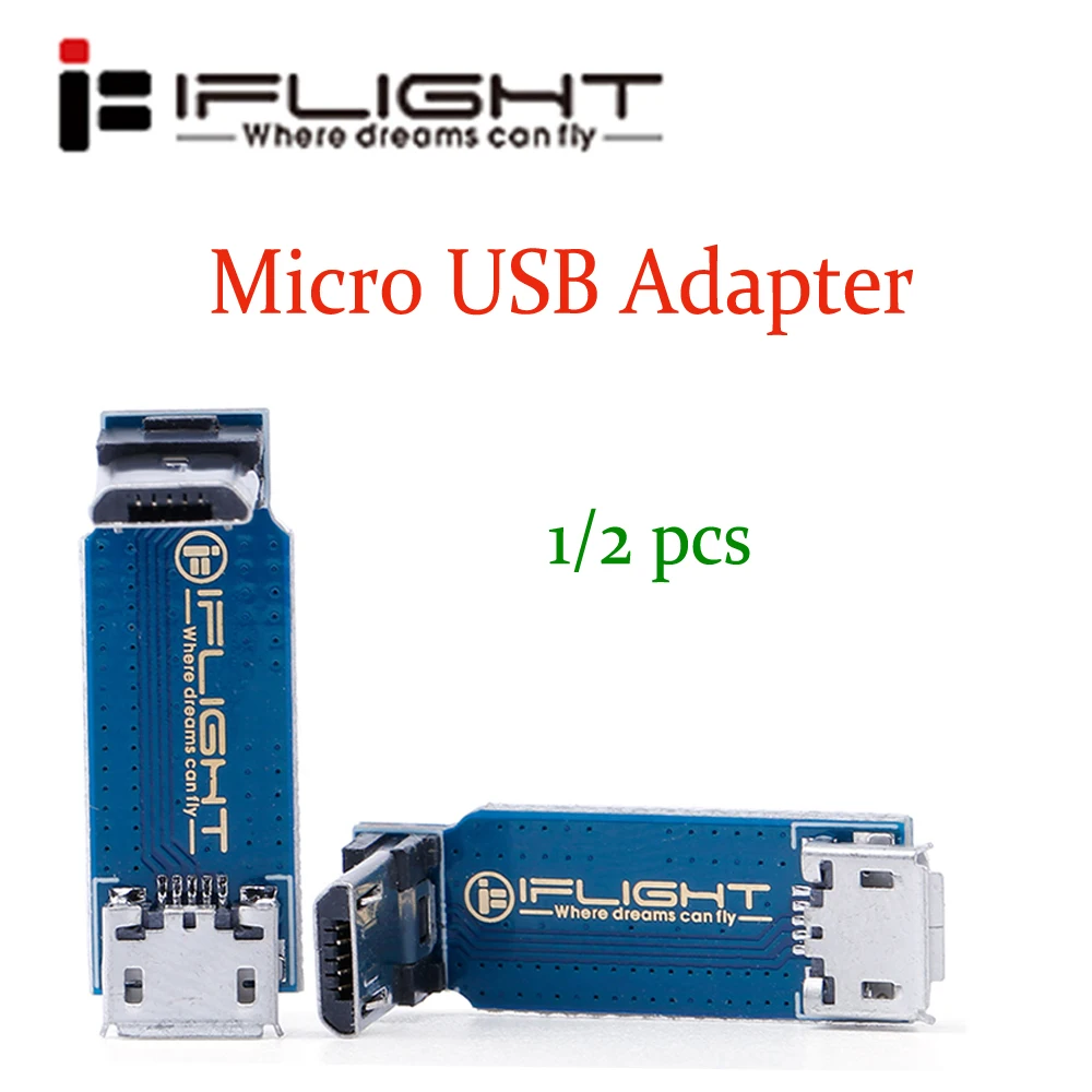 Адаптер микро USB iFlight L образная плата под прямым углом 90 градусов Регулировочная