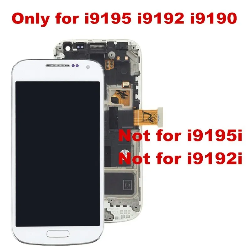 Замена сенсора lcd s для samsung Galaxy S4 Mini I9190 i9192 i9195 lcd Super AMOLED дисплей сенсорный дигитайзер экран с рамкой