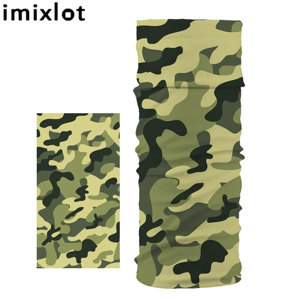 

imixlot Dustproof Scarf Camouflage Pattern Printed Bandanas Magic Tube Scarf Isolate Dust-proof Breathable Face Neck Veil Mask