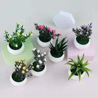 Mini Artificial Aloe Plants Bonsai Small Simulated Tree Pot Plants Fake Flowers Office Table Potted Ornaments Home Garden Decor 6