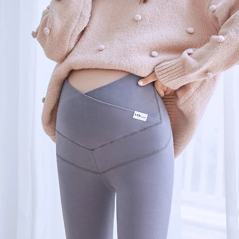 Leggings Maternity-Pants Pregnant-Women Premama Soft Slim Waist Adjustable Mujer Embarazada