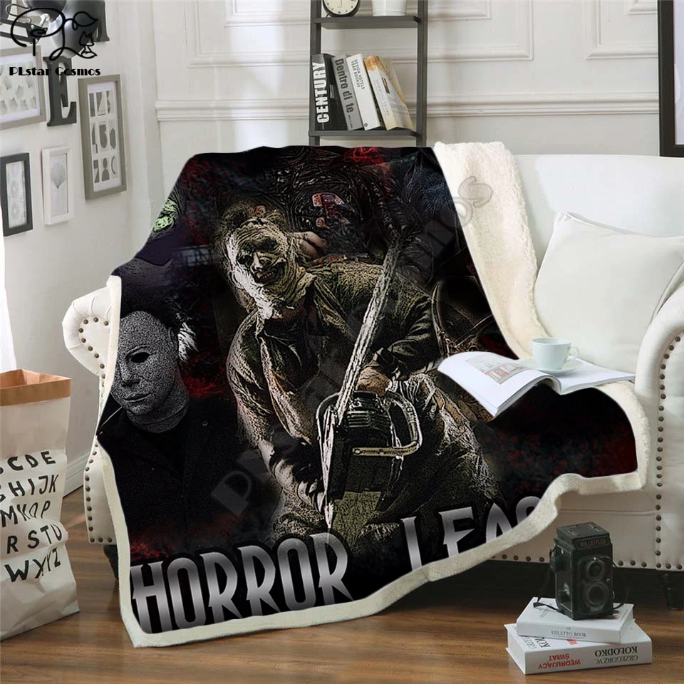 

Horror League Fleece Blanket Plush 3d Printed for Adults Sofa Sherpa Fleece Bedspread Wrap Throw Blanket style-1