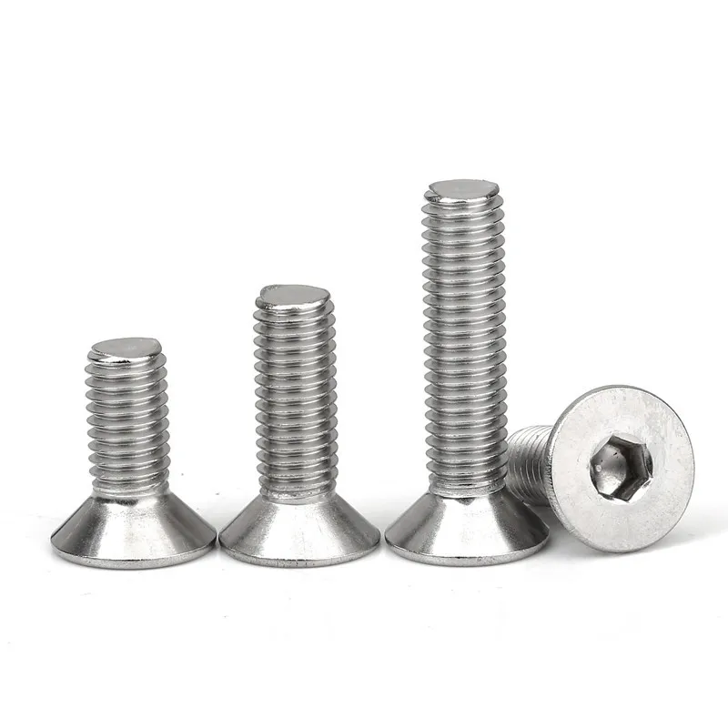 M2 M2.5 M3 M4 M5 M6 M8 DIN7991 Stainless Steel 304 or Black Grade 10.9 Hexagon Hex Socket Flat Head Countersunk Screw