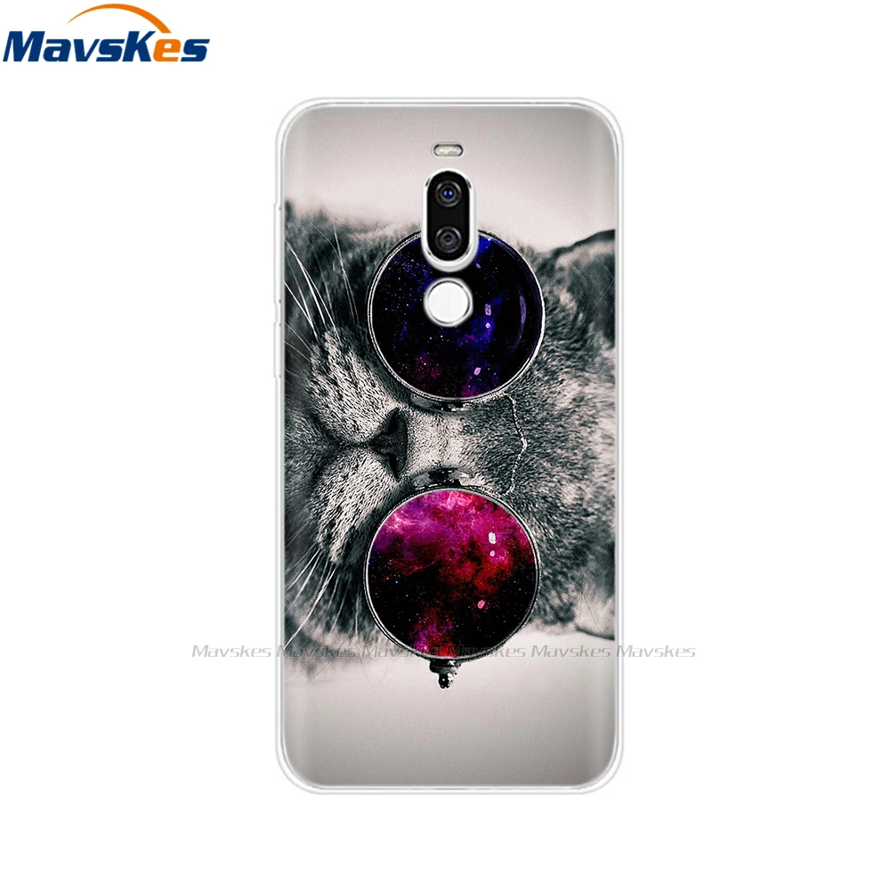 Cases For Meizu Back Cover For Meizu X8 X 8 Flowers Cat Patterned Phone Shell Cover Soft TPU Silicone Protective Cases Fundas Coque For Meizu X8 cases for meizu black Cases For Meizu