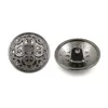 5Pcs Hollow Metal Button Black Silver Gold Buttons Round Decorative Button For Clothes Sewing Accessories DIY Crafts 14-27mm 4