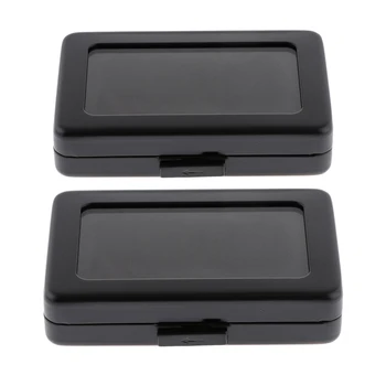 

2x Velvet Gemstone Gem Diamond Storage Box Organizer Case Jewelry Containers