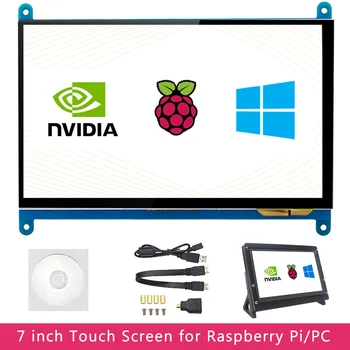 7 Inch Touch Screen Raspberry Pi 4 Capacitive HDMI-compatible TFT LCD for Pi 4B 3B+ Zero Orange Pi PC AIDA64 Secondary Screens 1