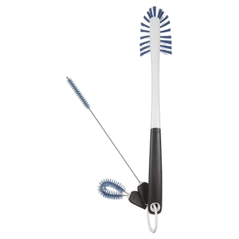 

35cm Feeding Bottle Brush, 26cm Straw Brush, 10cm Cup Cover Brush,Water Bottle Cleaning Set, Blue, 1EA