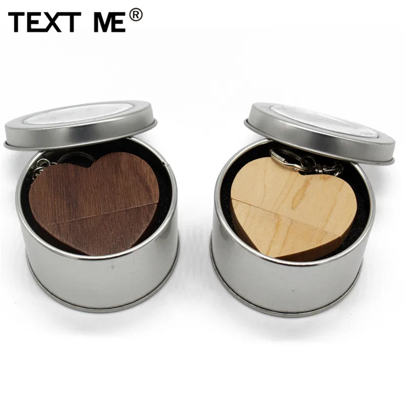 Usb флеш-накопитель TEXT ME В креативном стиле ореховая древесина клен wo love heart +