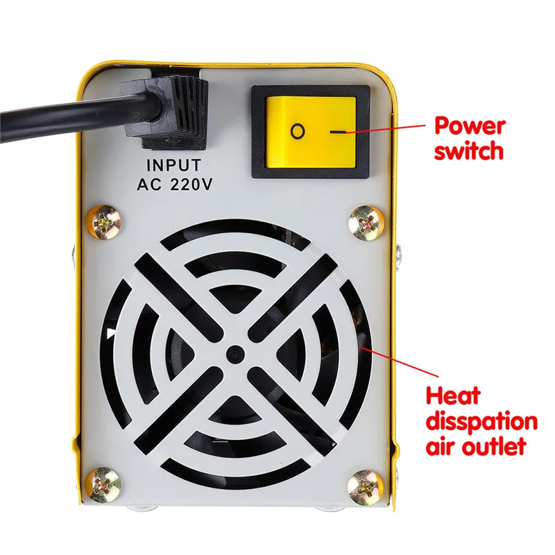 ALLSOME ZX7-200 220V Мини 20A-200A Электрический сварочный аппарат IGBT инвертор постоянного тока дуговой сварки-сварщиков В переменного тока, 50-60 Гц, желтого цвета