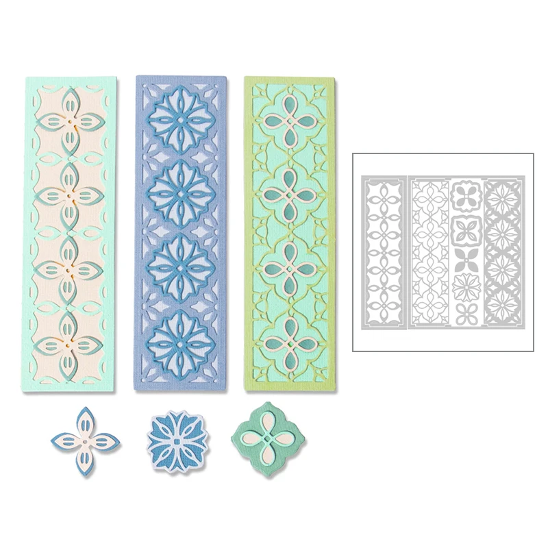 

2020 Hot Banner Embossing Rectangle Background New Die Cuts Metal Cutting Dies Scrapbooking and Foil Card Making For no stamps