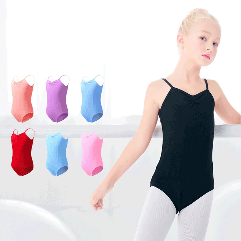 Girls Dance Costumes Ballet Leotard Kids Gymnastics Dance Bodysuit Professional Ballet Costumes Open Crotch Child Dance Camisole ballet leotard dance leotard
