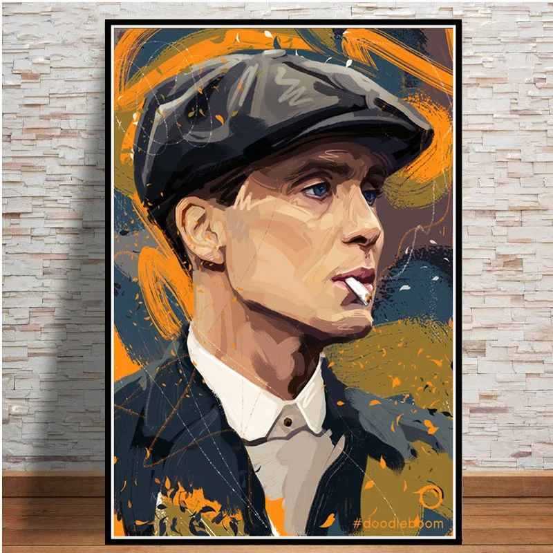 MQ3568 Горячая Peaky blinds Cillian Murphy США ТВ-шоу серия сезон художественный плакат Шелковый Холст украшение дома Настенная картина печать - Цвет: Тёмно-синий