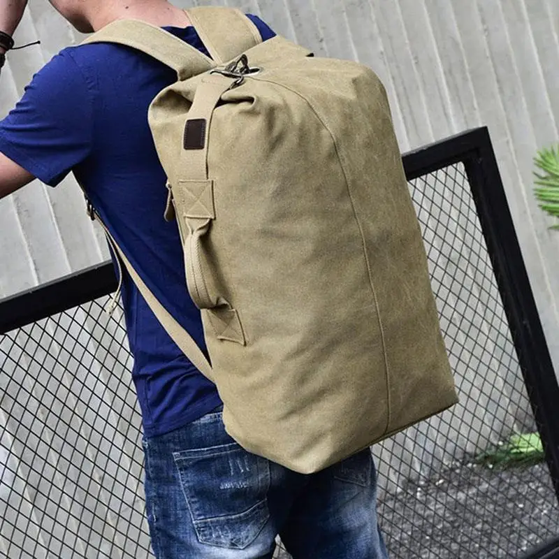 

Durable Backpack Sports BackpackSports Bag Diagonal Package Hiking Cycling Outdoors Canvas Men'S Style Camping Portable
