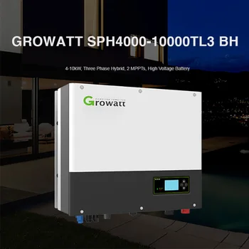 

Growatt Three Phase Hybrid Inverter 4000W 5000W 6000W 7000W 8000W 10000W 2 MPPTS High Voltage Battery SPH4000-10000TL3 BH