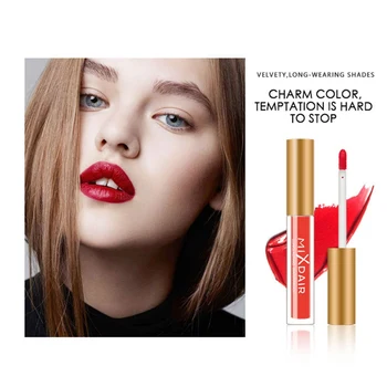 

HOT Silky Matte Lip Gloss Moisturizing Non-stick Cup Lasting Non-fading Liquid Matte Smooth Lip Glaze MKXJ