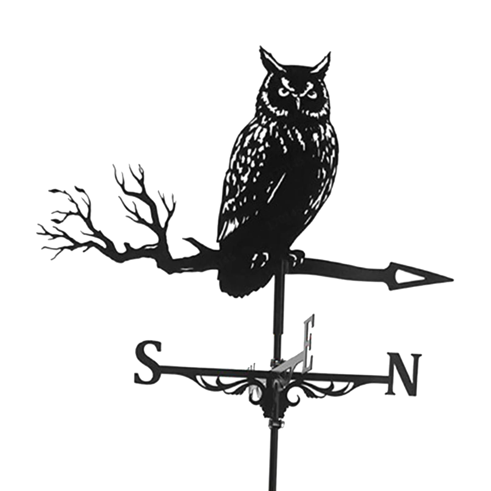 Owl Style Metal Weathervane for Garden