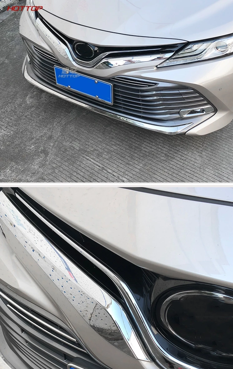 2 шт углеродное волокно Передняя сетка решетка Накладка для Toyota Camry XV70 8th