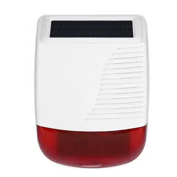 

433MHz Wireless Outdoor Waterproof Solar Power Light Sound Siren Alarm for GSM Alarm System