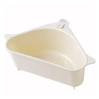 

Triangle Belt Suction Cup Sink Rack Kitchen Organizer Dishwashing Sponge Draining Supplies large capacity drain rack hanger