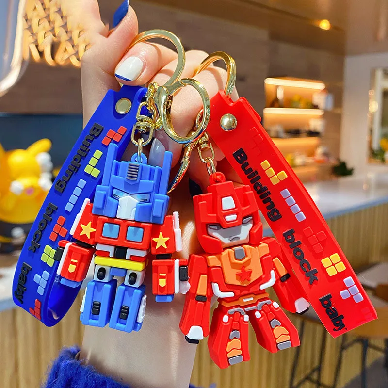 Transformers Keychain Action Figures Optimus Prime Bumblebee Pendants Anime  Car Key Ring Cartoon Doll Backpack Pendant Toys Gift - AliExpress