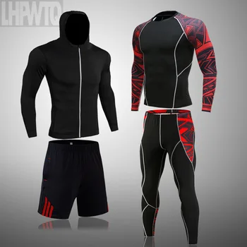 

Brands Men Clothing Thermal underwear Set 2020 New long johns Men's MMA Tactics leggings winter Compression Fitness Jogging suit